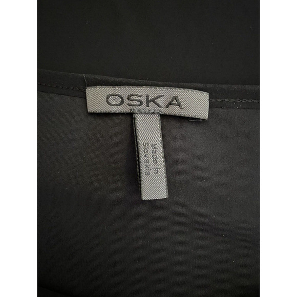 OSKA Oversized Top Blouse Black Short Sleeve Round Neck Lagenlook Relaxe… - Picture 5 of 7